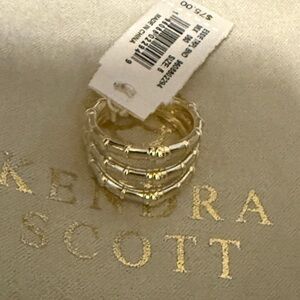 Kendra Scott NWT Essie triple band ring in mixed metal Size 6